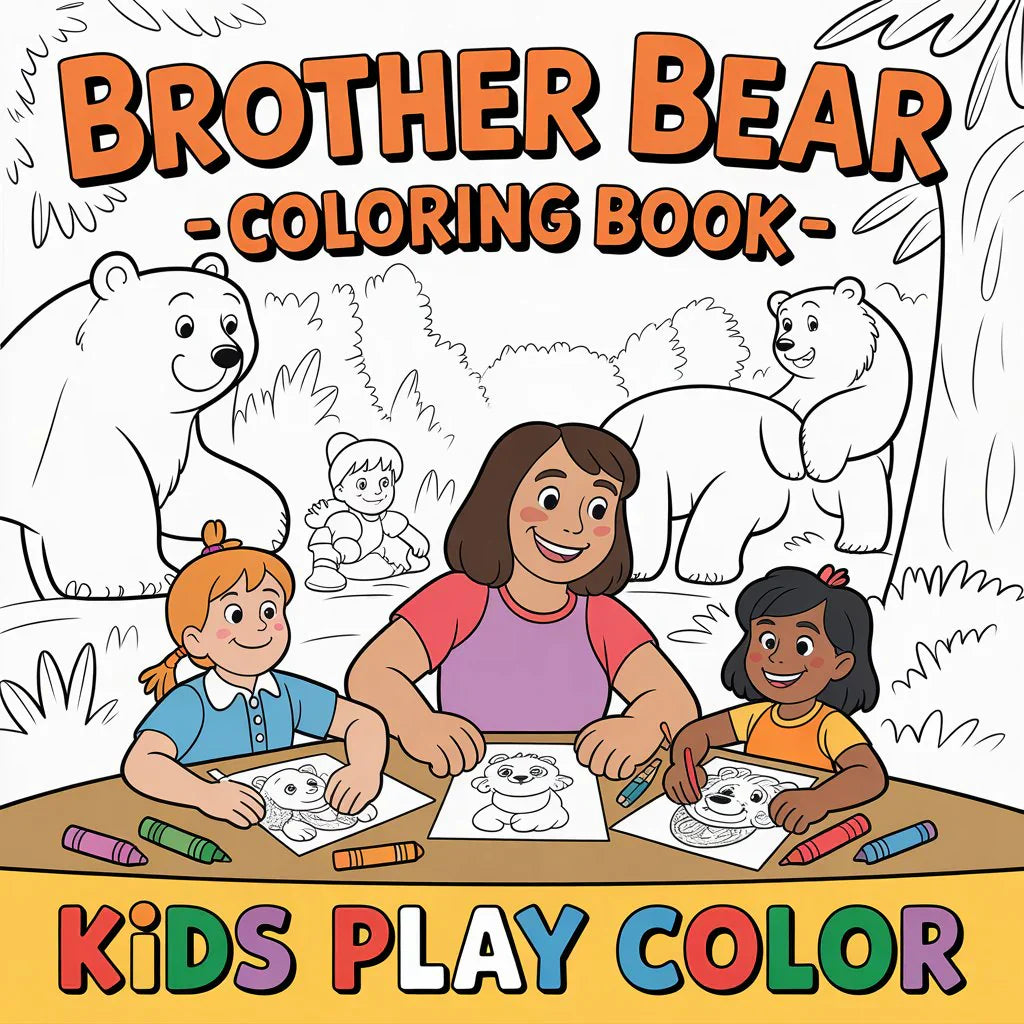 Livre de Coloriage Aventure en Forêt avec les Ours – PDF à Imprimer
