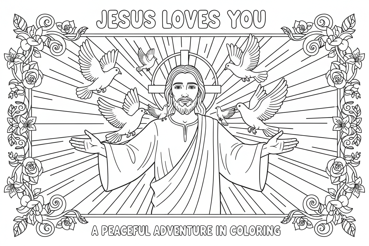 Jésus Est Né – Livre de Coloriage de Noël PDF